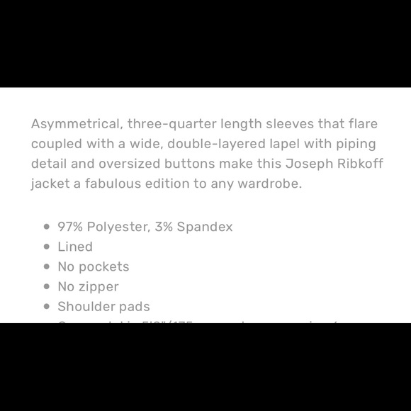 Joseph Ribkoff black and silver jacket Size 10 - Picture 8 of 12